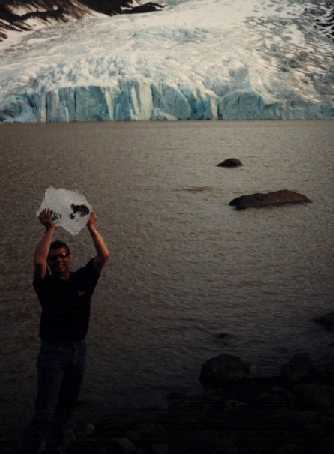 holding glacier chunk