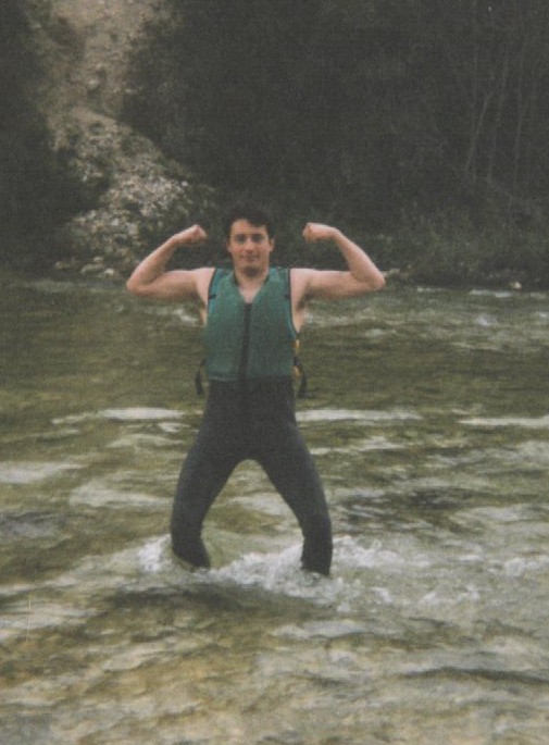 Nicolas in the Ardeche River